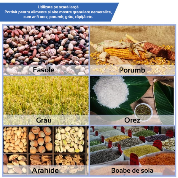 Umidometru pentru detectarea gradului de umiditate la cereale, baloti, arahide, alune, seminte, cafea, soia, peleti, rumegus