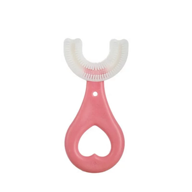 Periuta de dinti pentru copii/bebelusi 2-6 ani, silicon alimentar, roz
