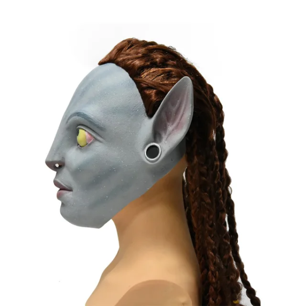Masca pentru adulti personaj Avatar, accesoriu pentru carnaval, Halloween, bal mascat, ritualuri, latex