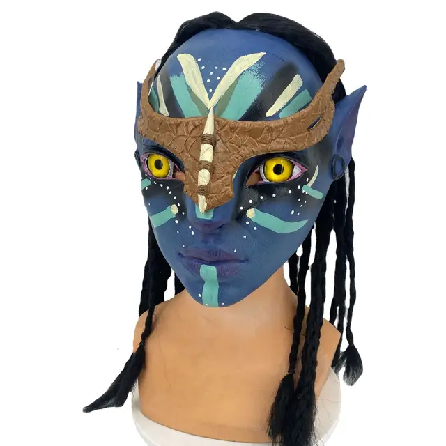 Masca pentru adulti dupa personajul Neytiri din Avatar, costum de Halloween, cadou de Craciun, recuzita pentru bal de petrecere