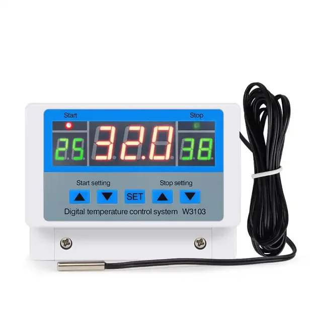 Termostat XH-W3003 cu control digital al temperaturii 12V 300W 24V 600W 220V 5000W, regulator de temperatura 30A