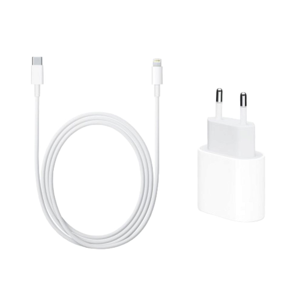 Adaptor Quick Charge 67W cu cablu Lightning inclus, tehnologie GaN, compatibil cu IPhone, IPad, tableta, alb