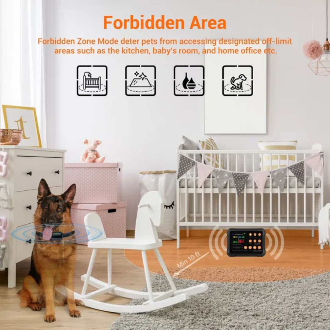 Gard fara fir cu radar precis pentru caini, dresaj caini, monitorizarein timp real a distantei, pentru interior si exterior, zona interzisa - imagine 6