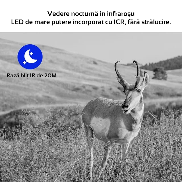 Camera de vanatoare profesionala 4G cu aplicatie mobila, rezolutie video 2,7 K, viteza de declansare 0,5 s, transmisiune live, microfon, vedere nocturna - imagine 9