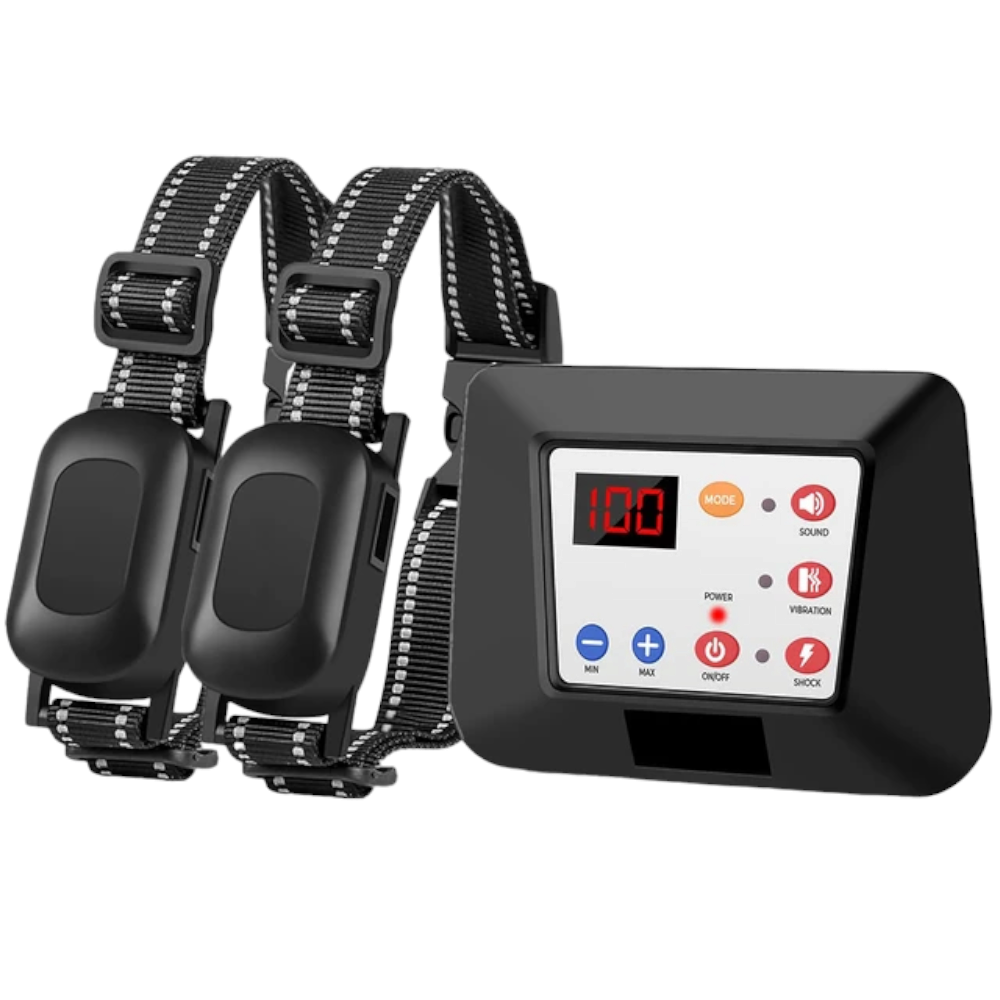 Gard fara fir pentru caini incapatanati, sistem electric de retinere a limitelor pentru caini, guler cu soc si bip, rezistenta la apa, raza reglabila, pentru 2 caini - imagine 6