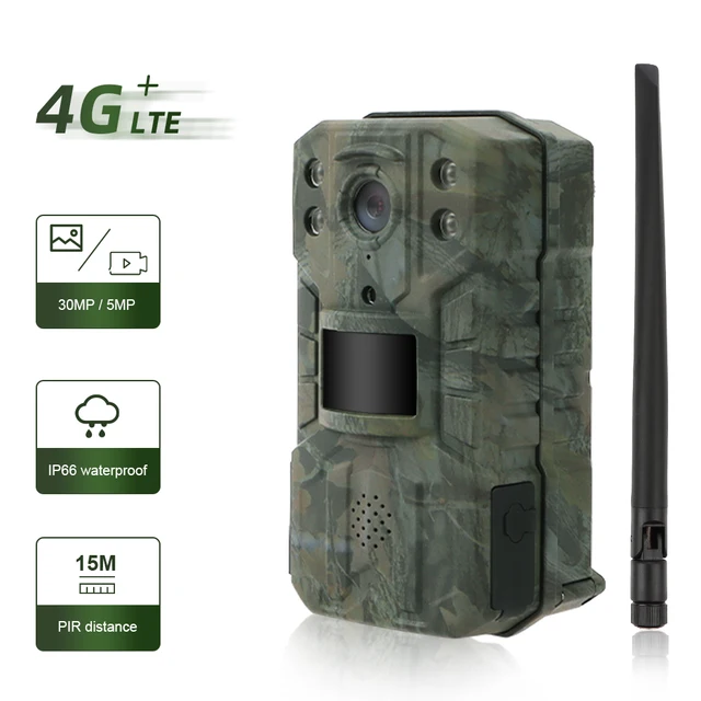 Camera de vanatoare profesionala 4G cu aplicatie mobila, rezolutie video 2,7 K, viteza de declansare 0,5 s, transmisiune live, microfon, vedere nocturna - imagine 6