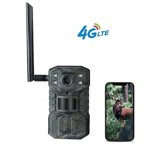 Camera de vanatoare profesionala 4G cu aplicatie mobila, rezolutie video 2,7 K, viteza de declansare 0,5 s, transmisiune live, microfon, vedere nocturna - imagine 3