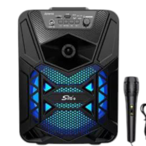 Boxă Portabilă cu Subwoofer de 10 Inch, Bluetooth, 120W PMPO, Lumini LED RGB, Microfon și MP3 Player – Sunet Premium pentru Petreceri și Evenimente