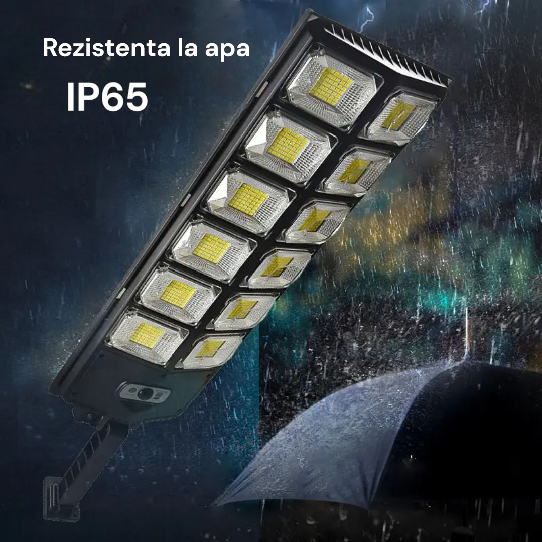 Lampa solara stradala W789A-6 cu 12 casete, 150 W, IP65