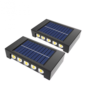 Set 2 lampi solare de perete cu iluminare bidirectionala, LED, IP65