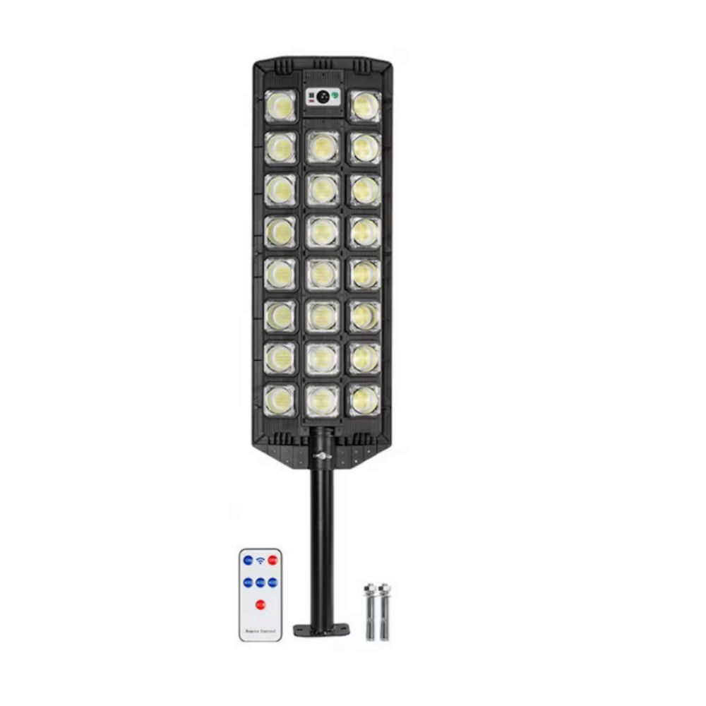 Lampa solara stradala cu 23 LED COB, senzor de miscare si telecomanda, protectie IP65, negru