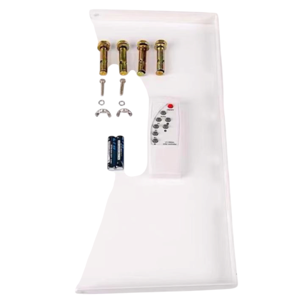 Lampa solara de exterior cu telecomanda si senzor lumina, 200 W, proiector cu 54 LED SMD, panou solar inclus