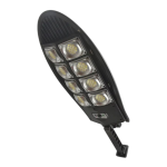 Lampa stradala cu incarcare solara, cu senzor de miscare 8 LED lense, 60W, negru