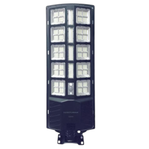 Lampa solara stradala sau gradina cu panou solar incorporat, 380 LED SMD, lumina neutra, control din telecomanda, senzori amurg, miscare si lumina