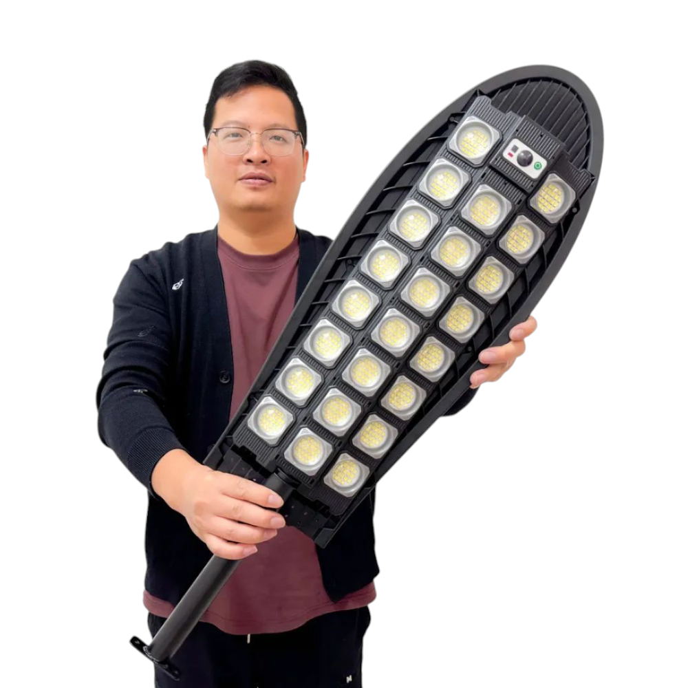 Lampa solara stradala cu 20 LED COB si telecomanda, senzor de miscare, protectie IP65