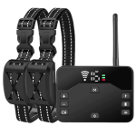 Gard electric fara fir pentru caini incapatanati, sistem de retinere a limitelor animalelor de companie, zgarda cu soc reincarcabil, IP67, raza reglabila, pentru 2 caini