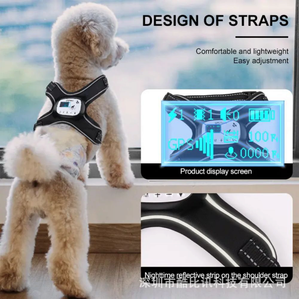 Gard invizibil pentru caini fara fir, GPS, cu 3 moduri de antrenament, reglabil, reincarcabil