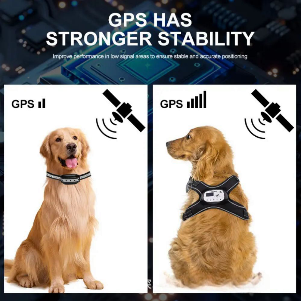 Gard invizibil pentru caini fara fir, GPS, cu 3 moduri de antrenament, reglabil, reincarcabil