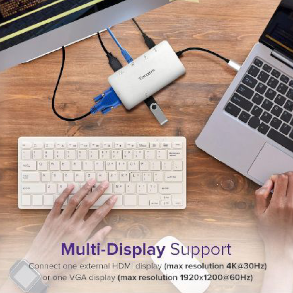 Stație de andocare Targus DOCK419EUZ USB-C cu HDMI/VGA 4K și PD 100W