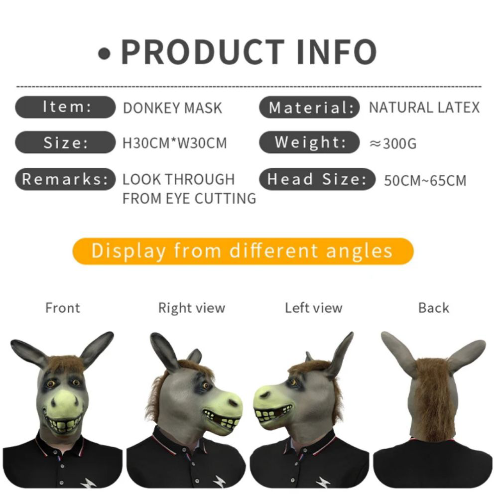 Mască Măgar Amuzantă